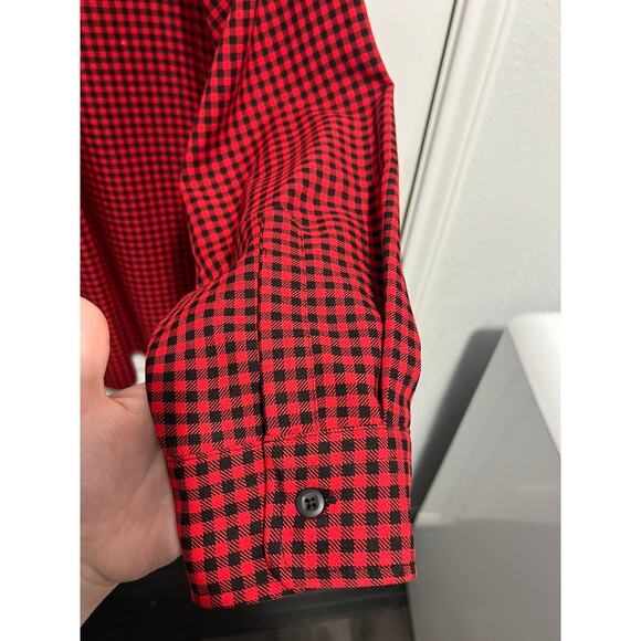 L. L. Bean  red heavy long sleeve mens shirt size large - Picture 3 of 4